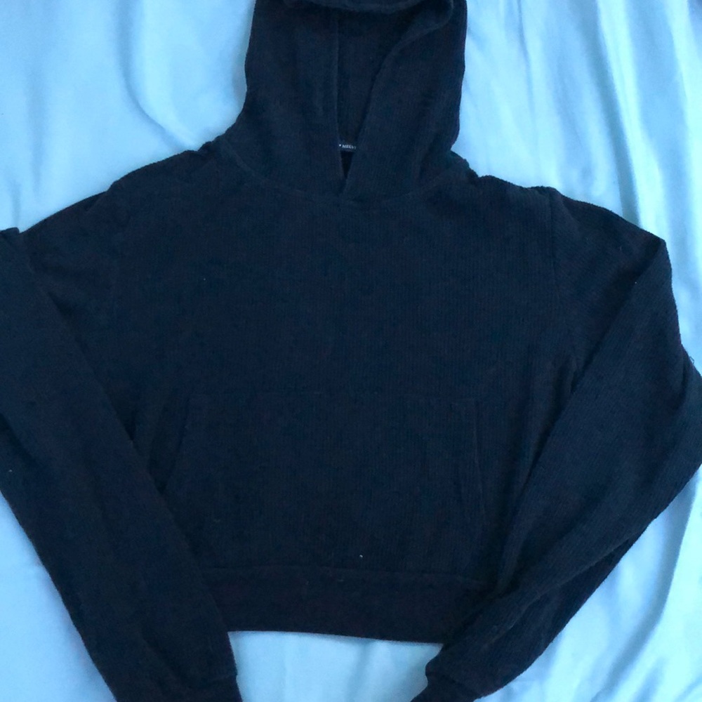 Navy Brandy Melville knitted hoodie